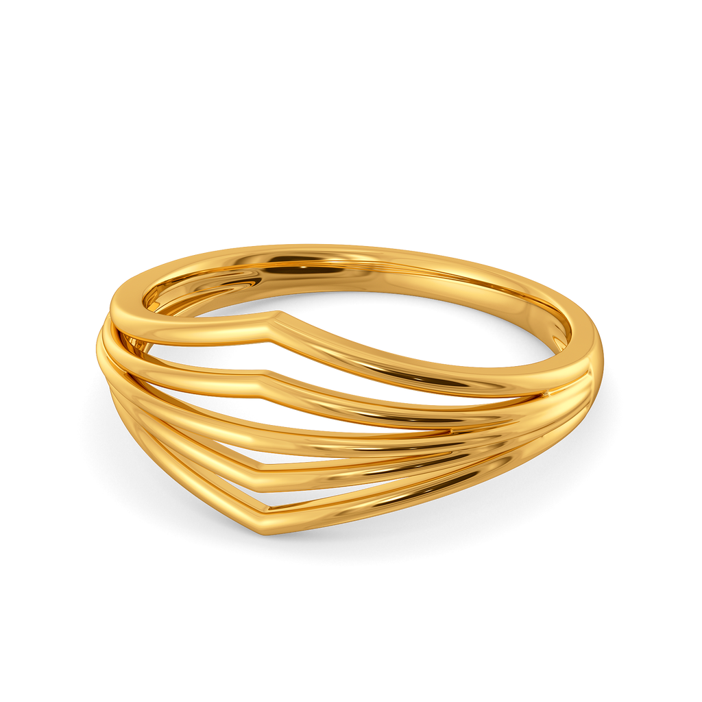 Wear the Pleats Gold Rings