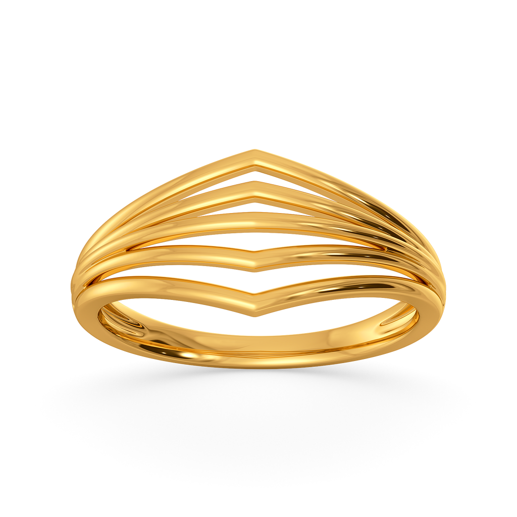 Wear the Pleats Gold Rings