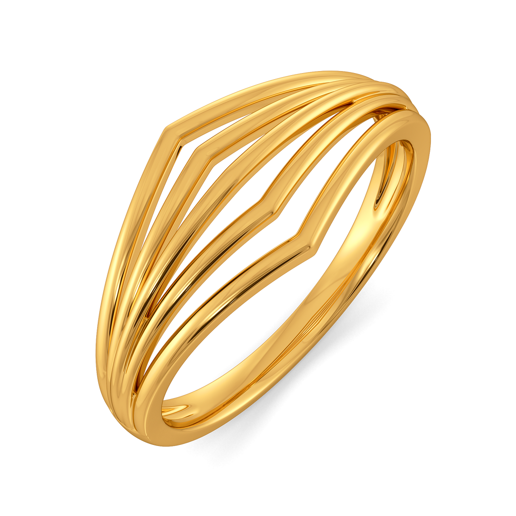 Wear the Pleats Gold Rings