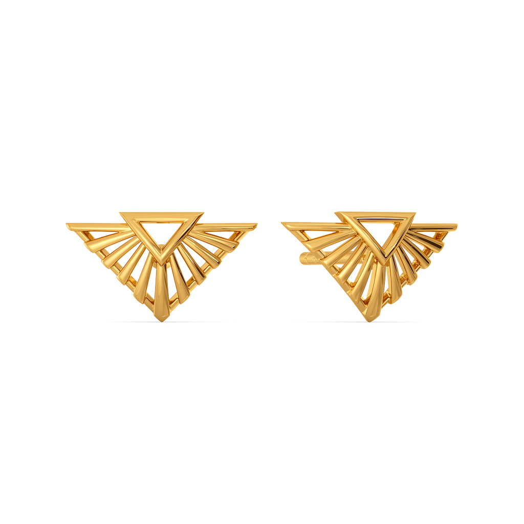 Wear the Pleats Gold Earrings