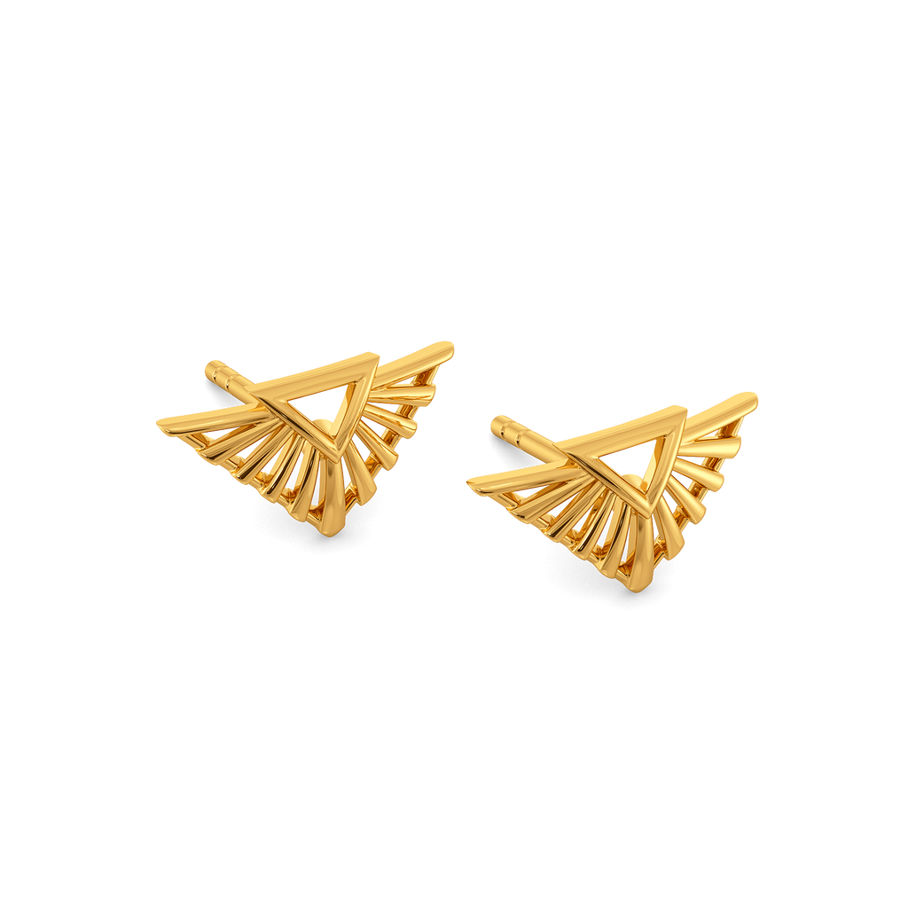 Wear the Pleats Gold Earrings