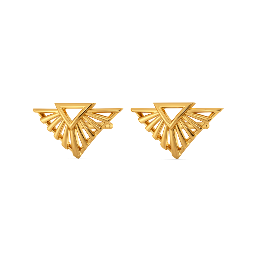 Wear the Pleats Gold Earrings