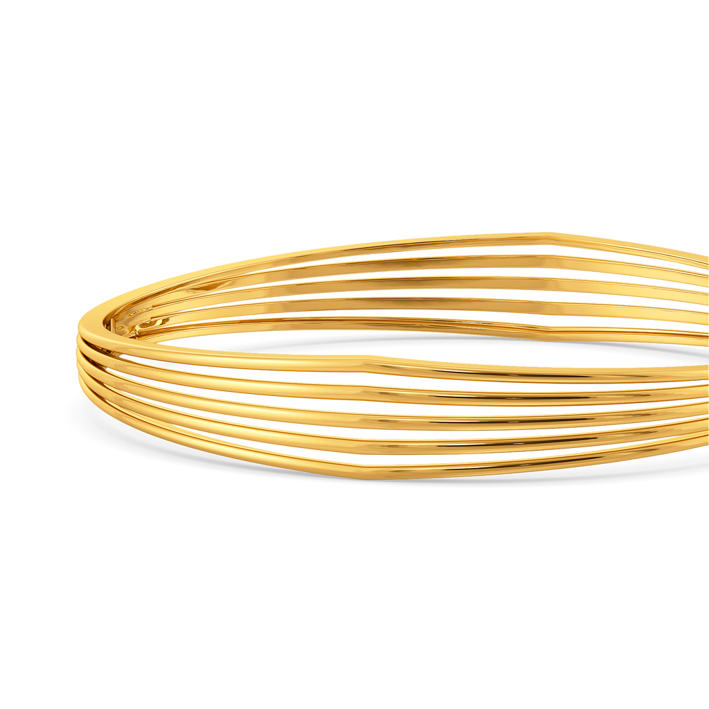 Wear the Pleats Gold Bangles