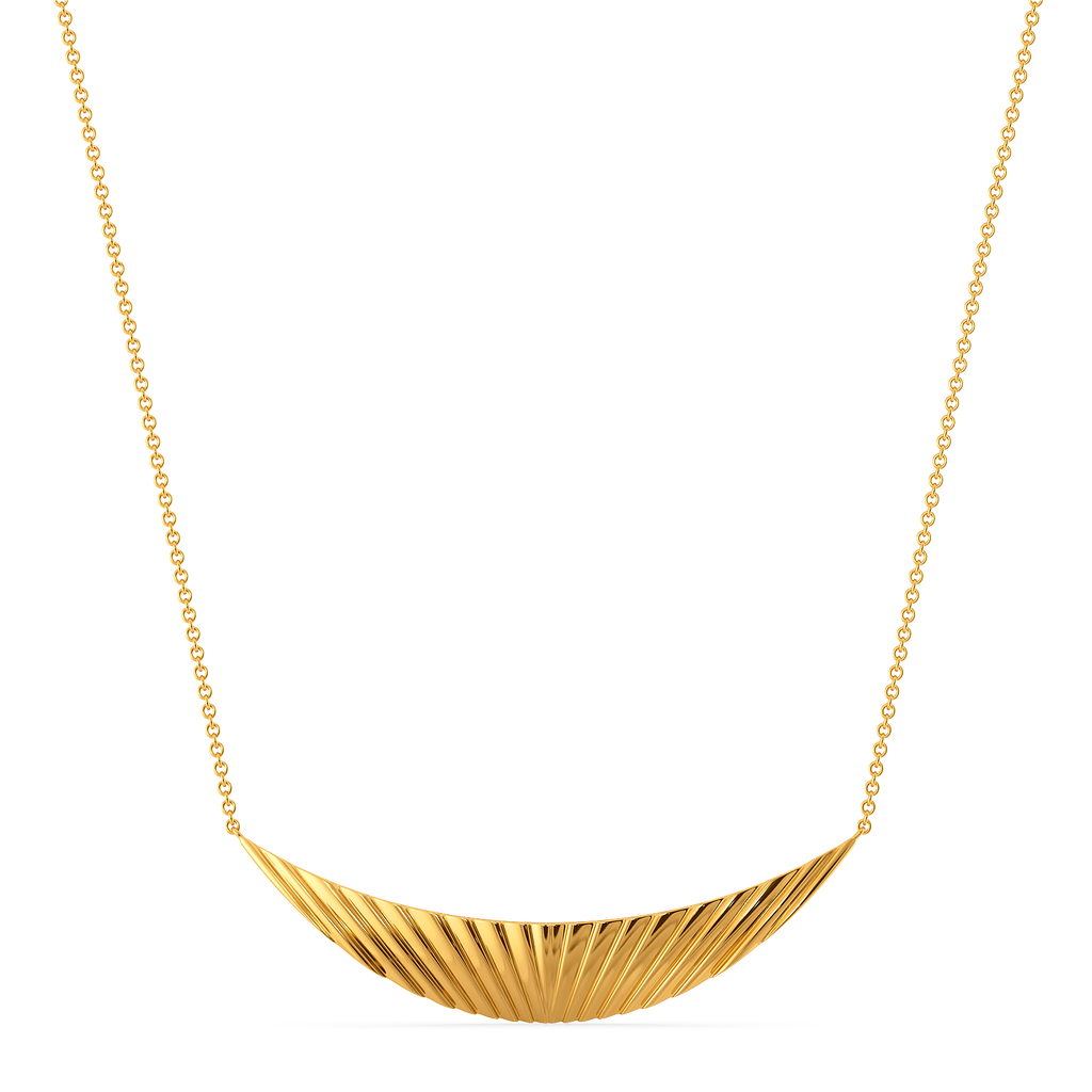 Perfectly Pleated Gold Necklaces