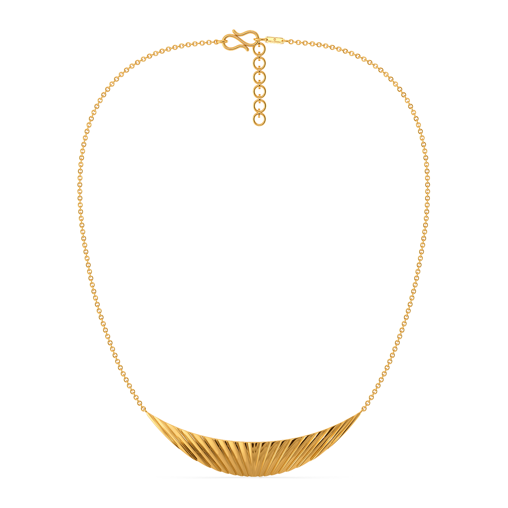 Perfectly Pleated Gold Necklaces