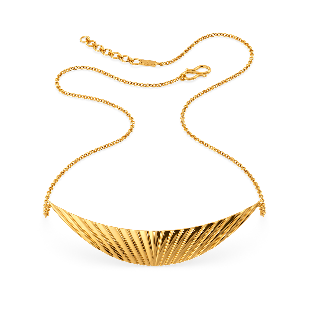 Perfectly Pleated Gold Necklaces