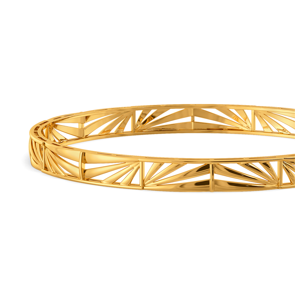 Perfectly Pleated Gold Bangles