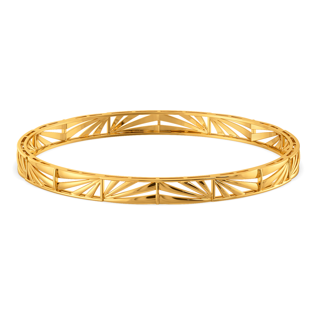 Perfectly Pleated Gold Bangles