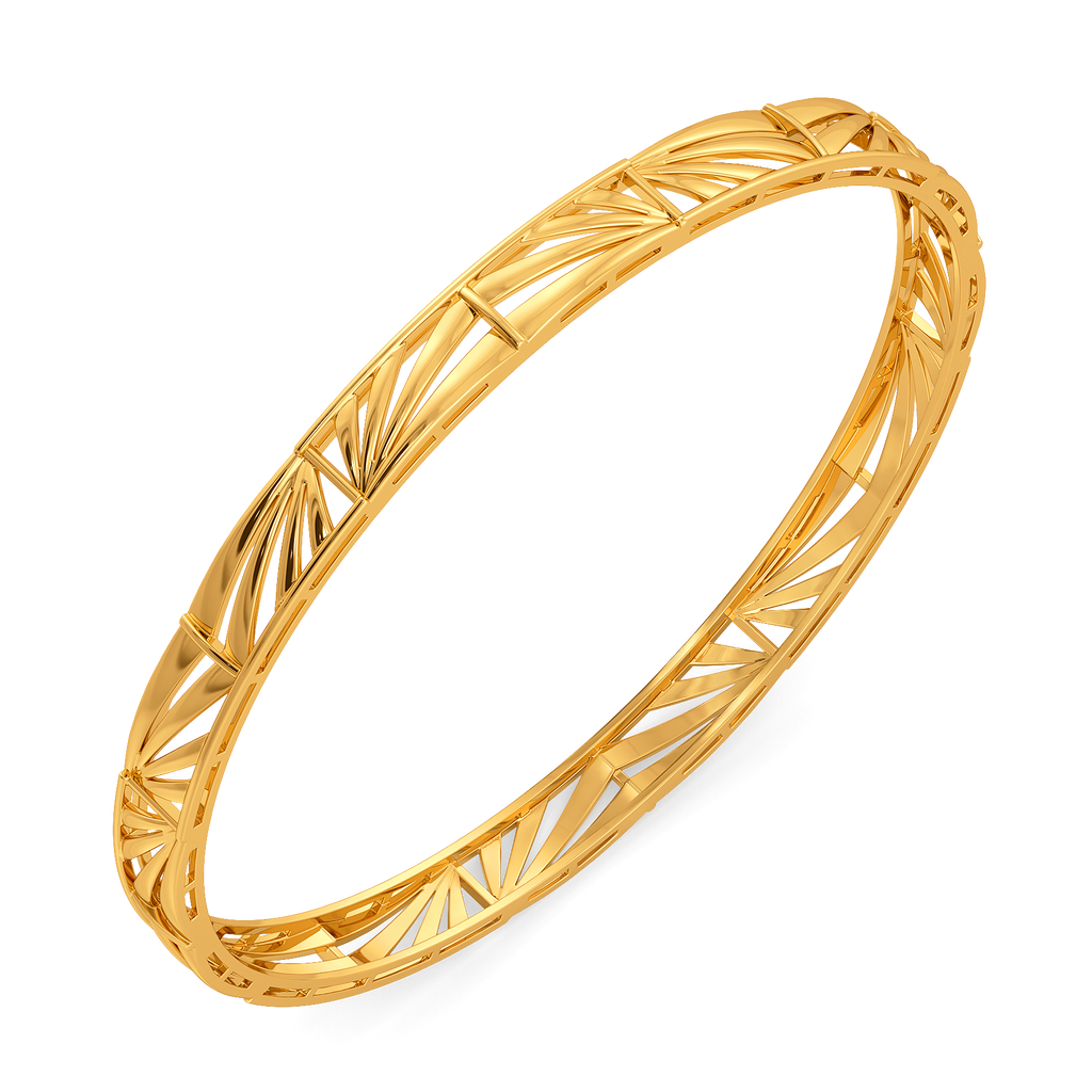 Perfectly Pleated Gold Bangles