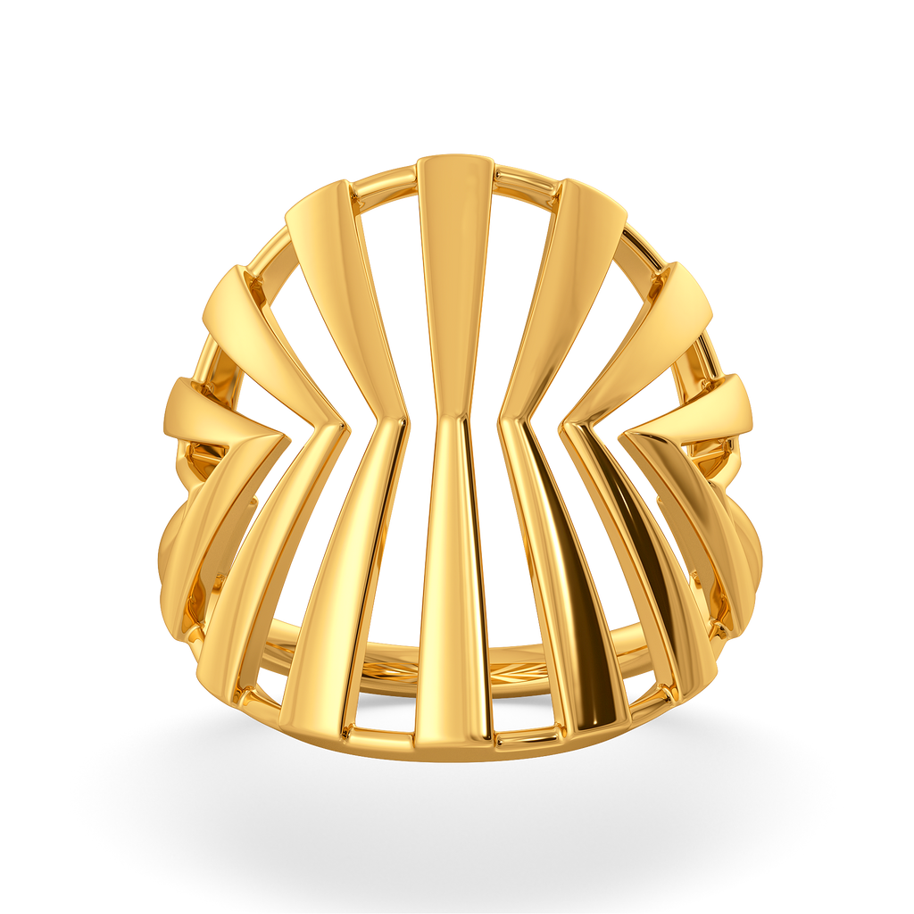 Nostalgic Nod to Pleats Gold Rings