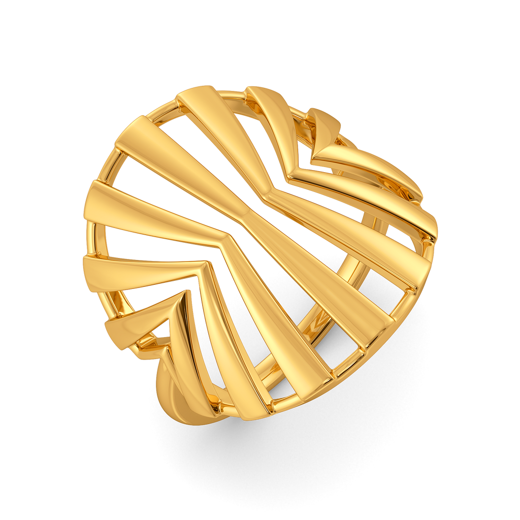 Nostalgic Nod to Pleats Gold Rings