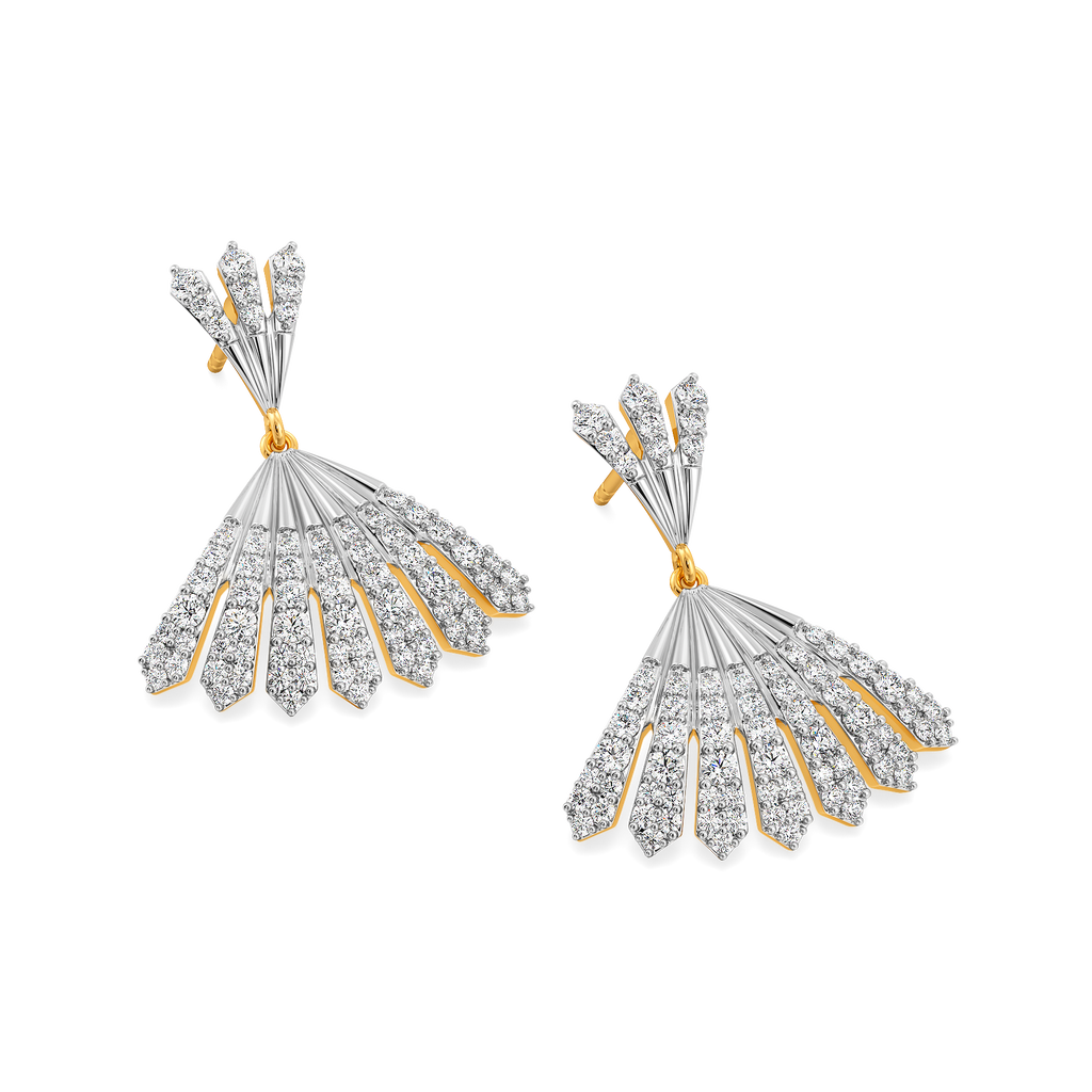 Pleats of the Season Diamond Earrings