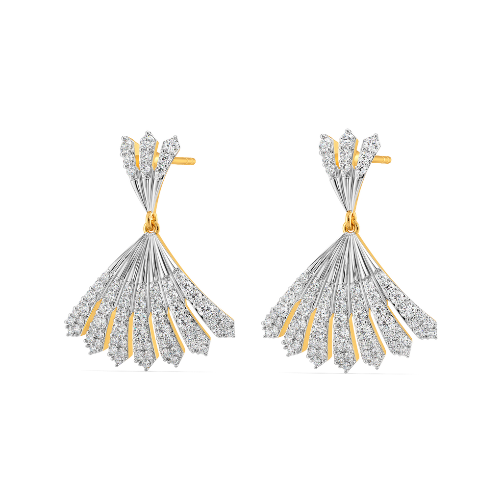 Pleats of the Season Diamond Earrings
