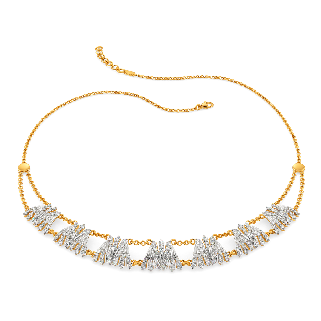 Pleats of the Season Diamond Necklaces