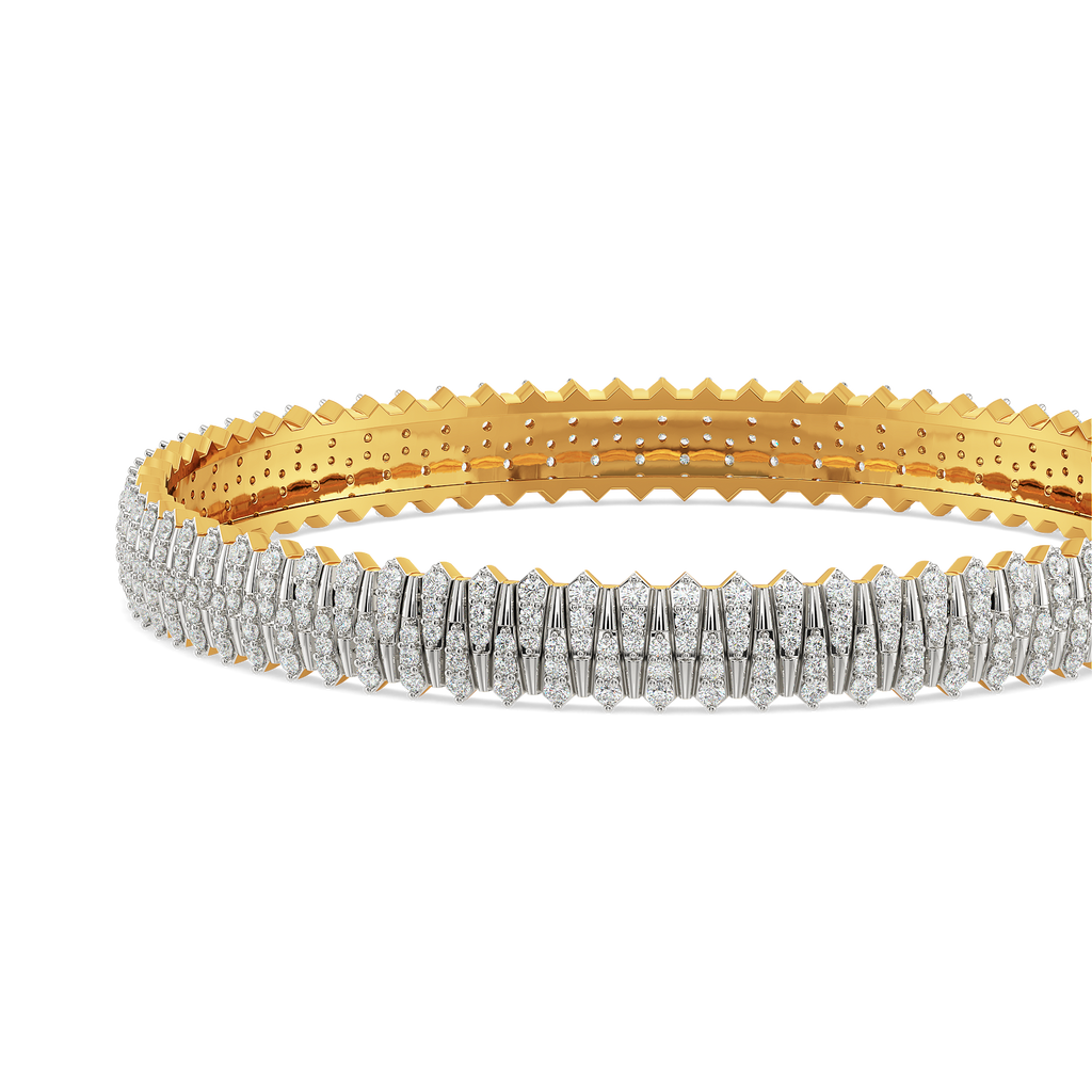 Pleats of the Season Diamond Bangles