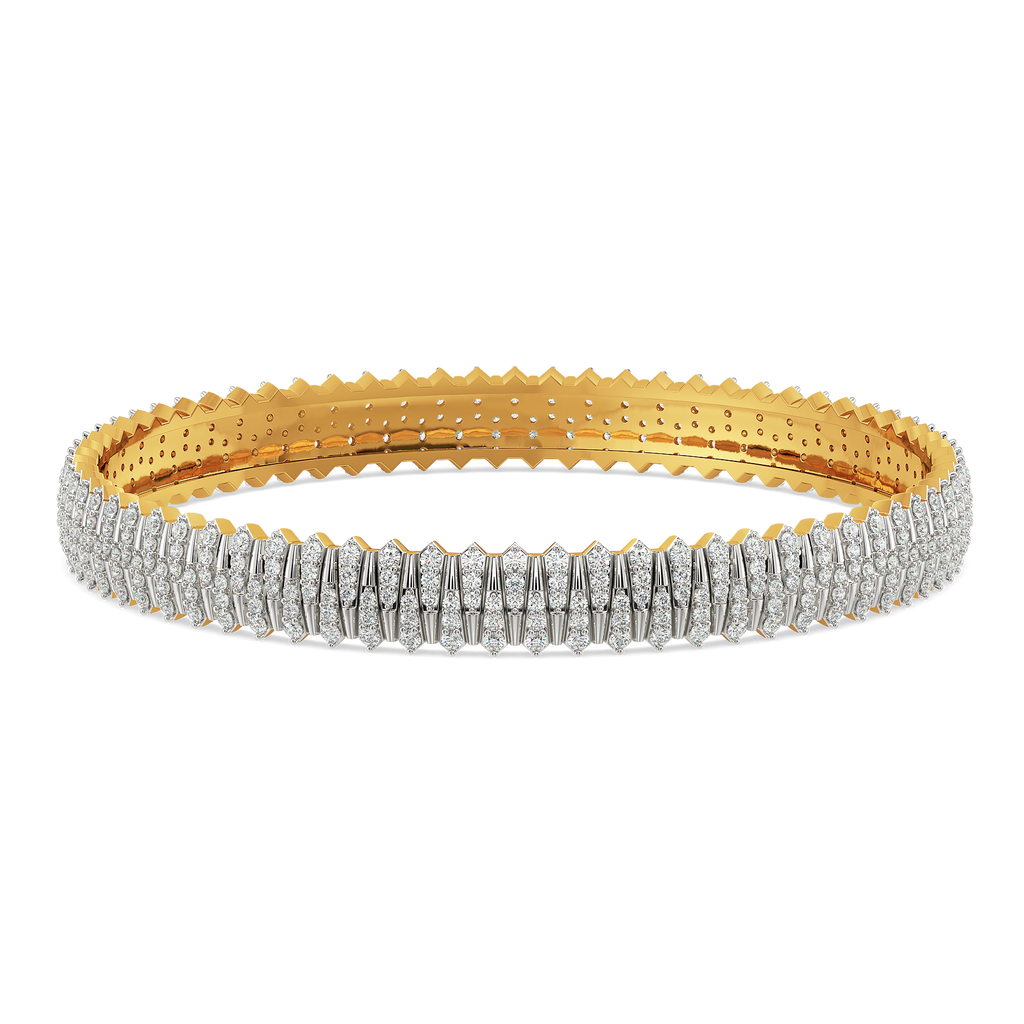 Pleats of the Season Diamond Bangles