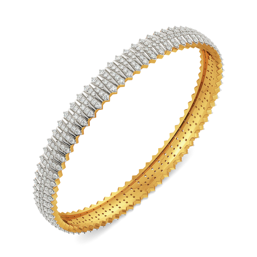 Pleats of the Season Diamond Bangles