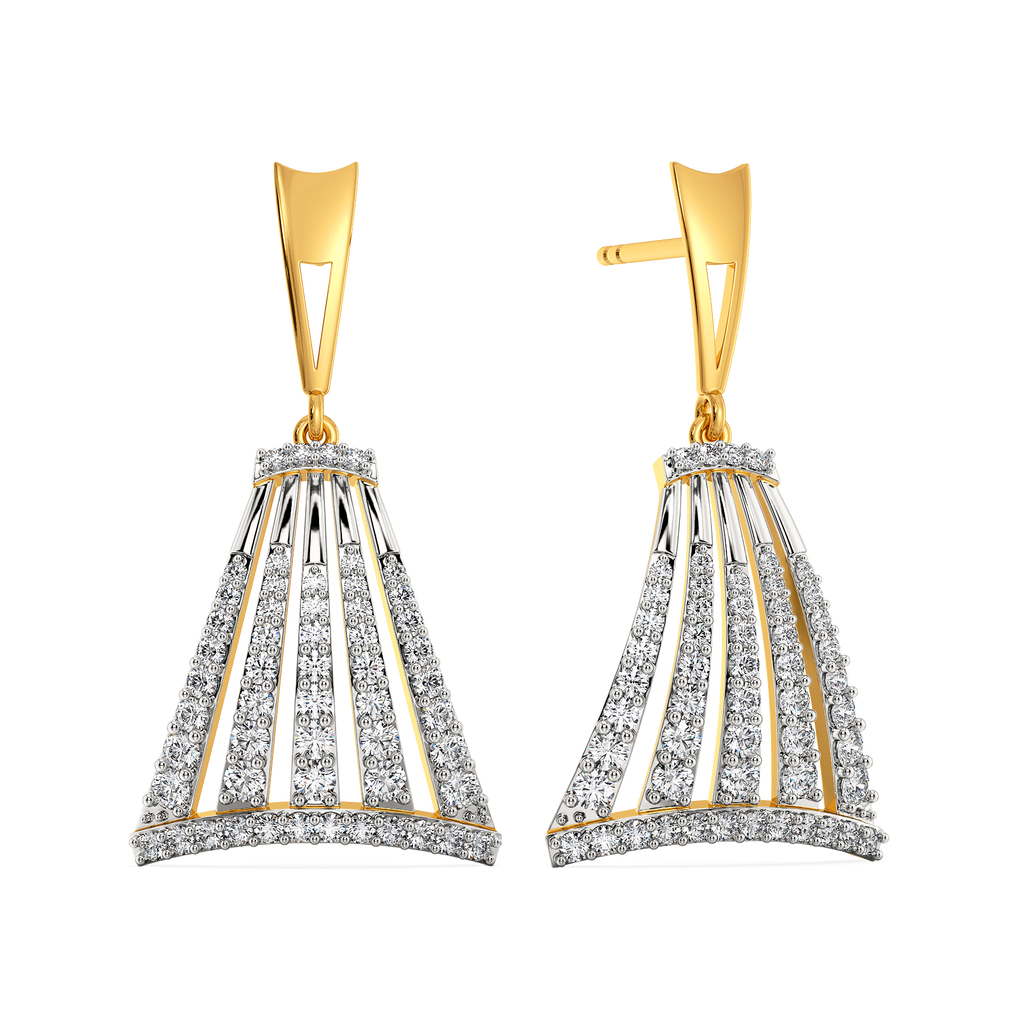 Pleats Please Diamond Earrings