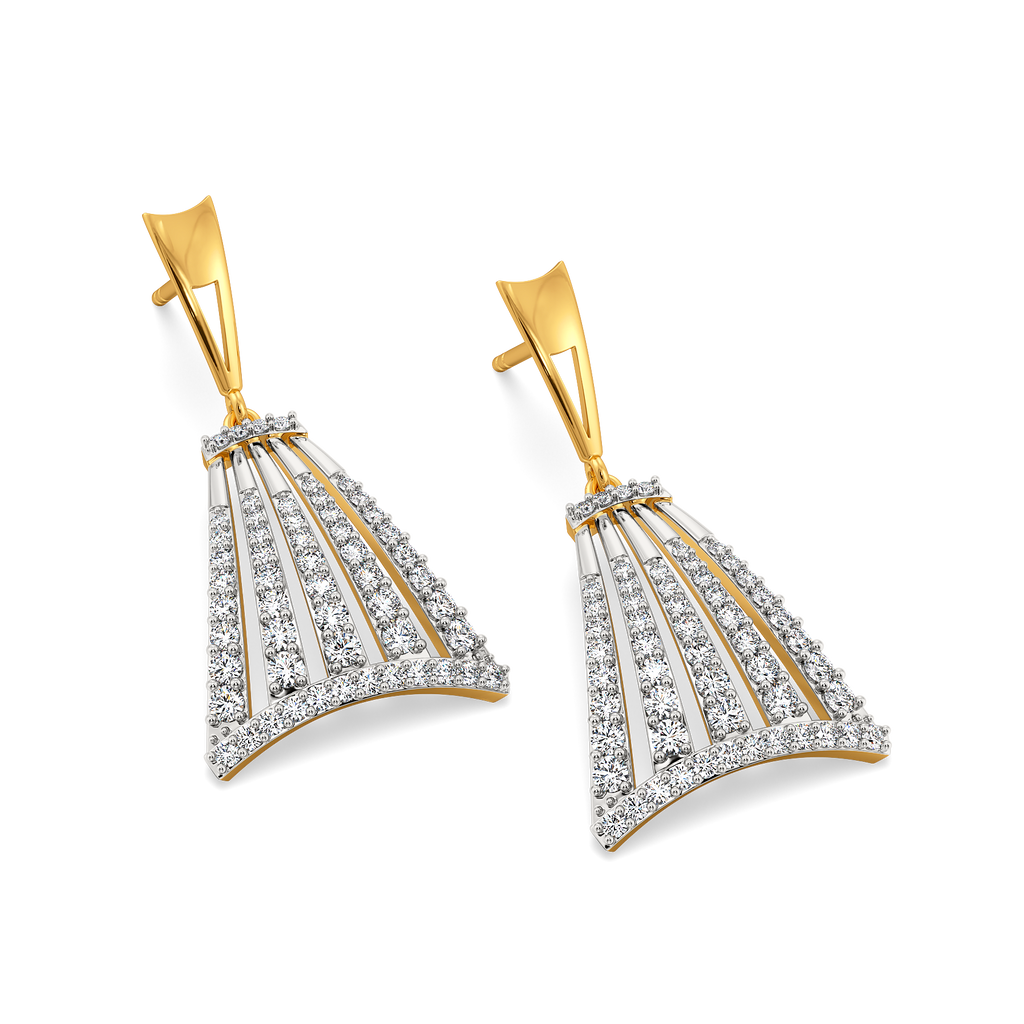 Pleats Please Diamond Earrings