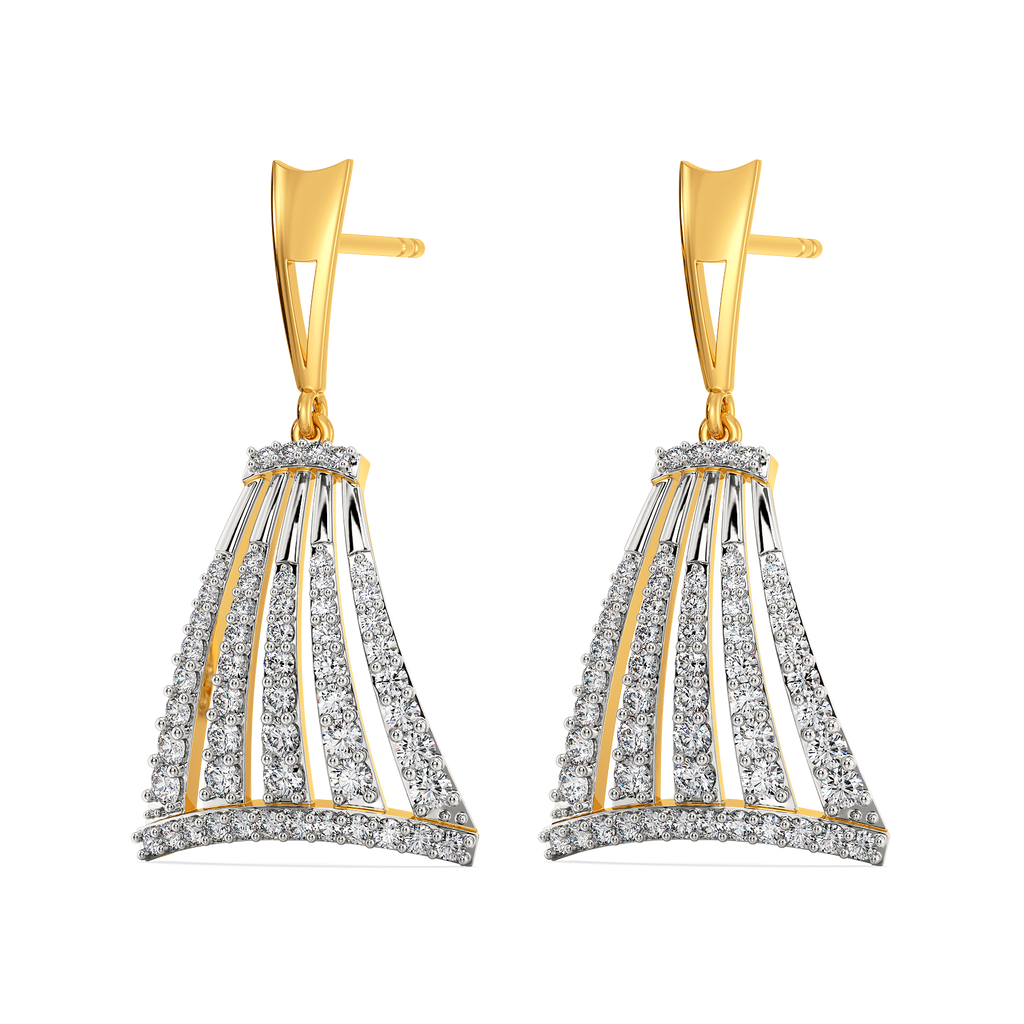 Pleats Please Diamond Earrings