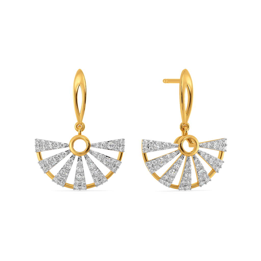 Pretty in Pleats Diamond Earrings