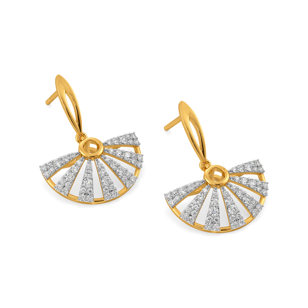 Pretty in Pleats Diamond Earrings