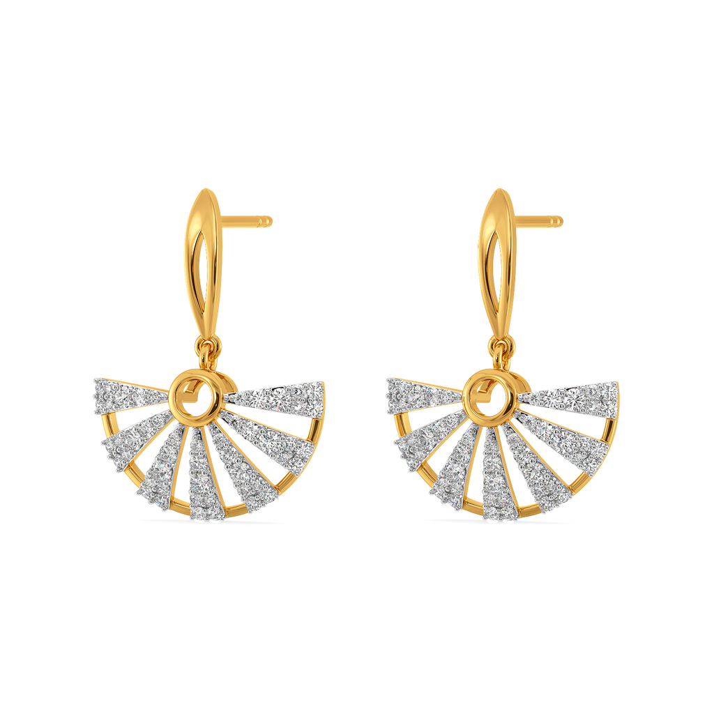 Pretty in Pleats Diamond Earrings