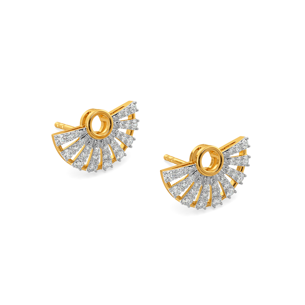 Pretty in Pleats Diamond Earrings
