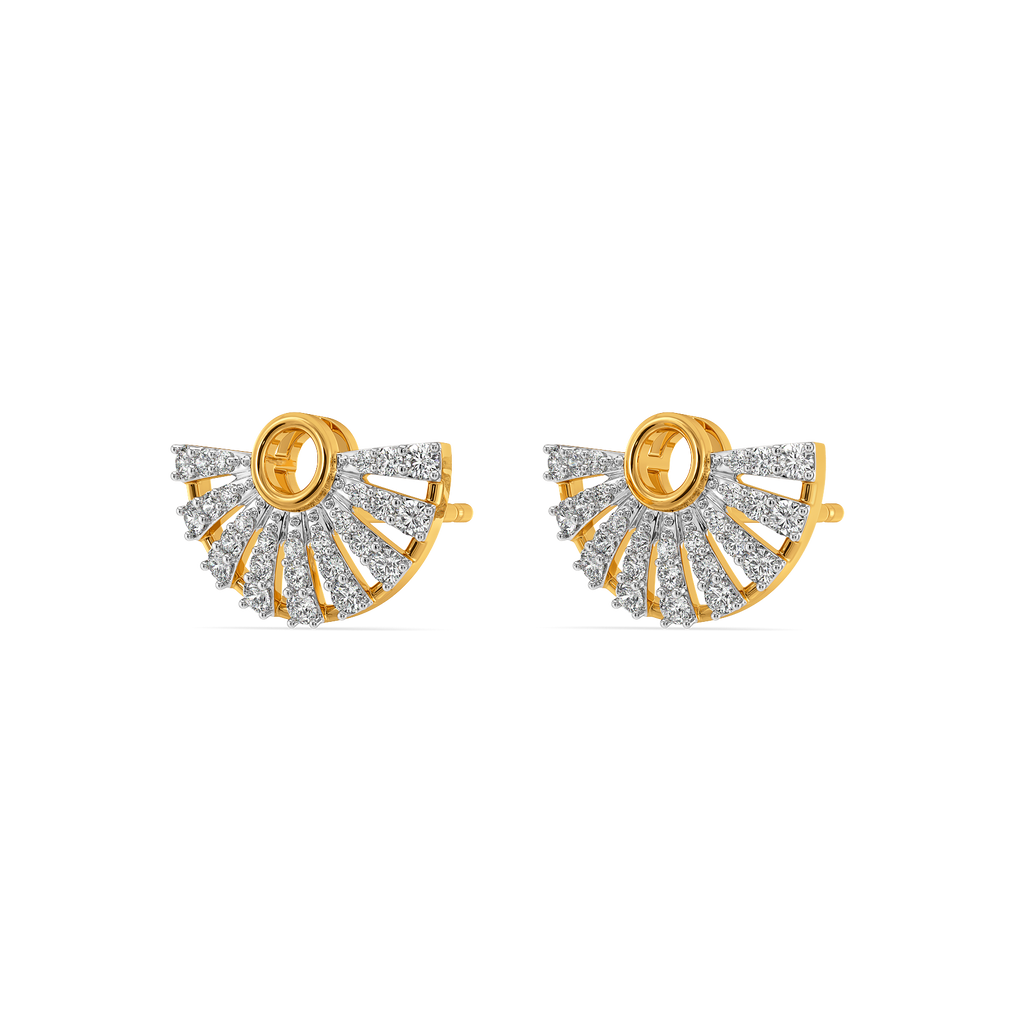 Pretty in Pleats Diamond Earrings