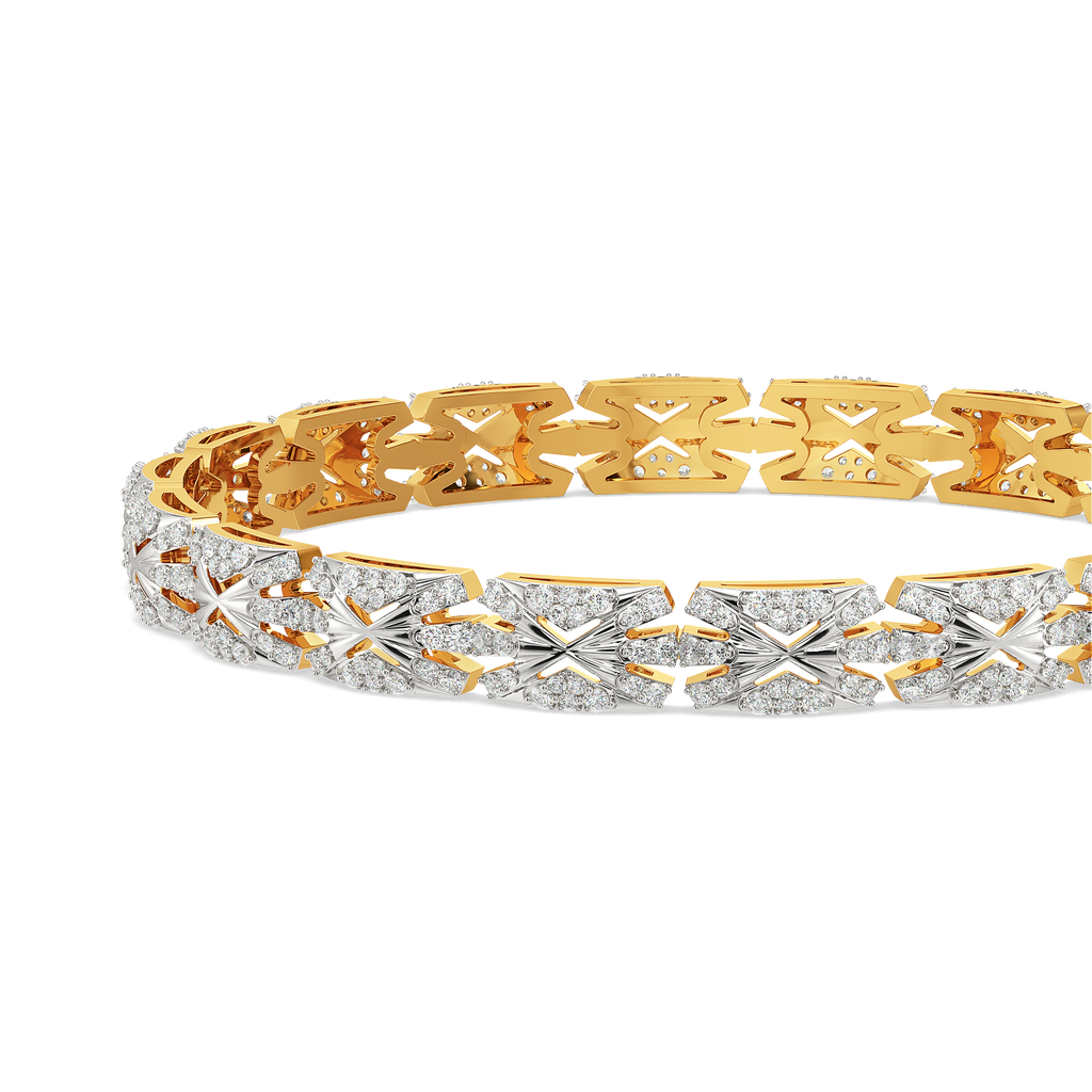 Pretty in Pleats Diamond Bangles