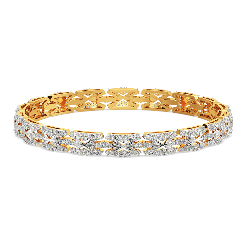 Pretty in Pleats Diamond Bangles