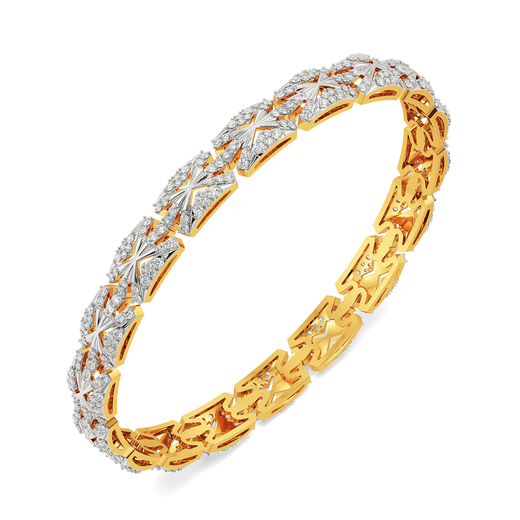 Pretty in Pleats Diamond Bangles