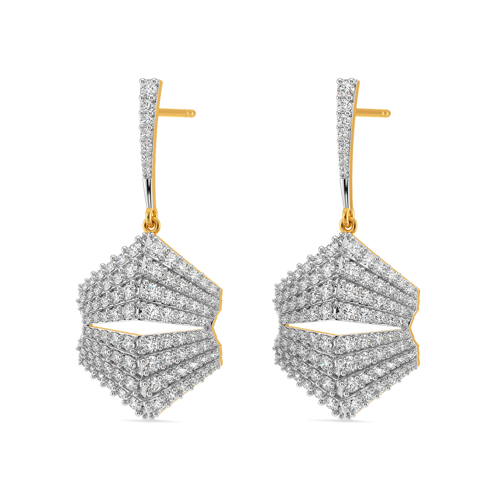 Pleated to Perfection Diamond Earrings
