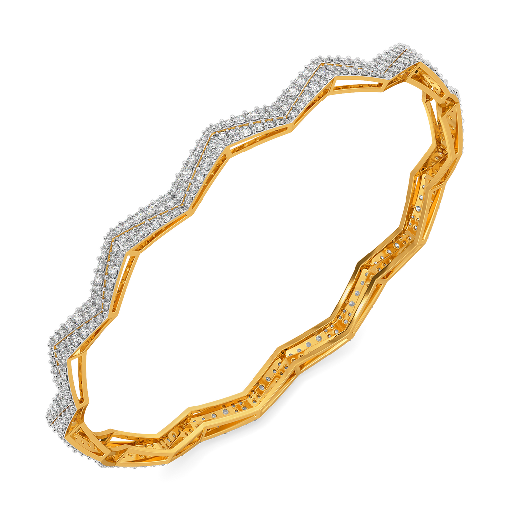 Pleated to Perfection Diamond Bangles