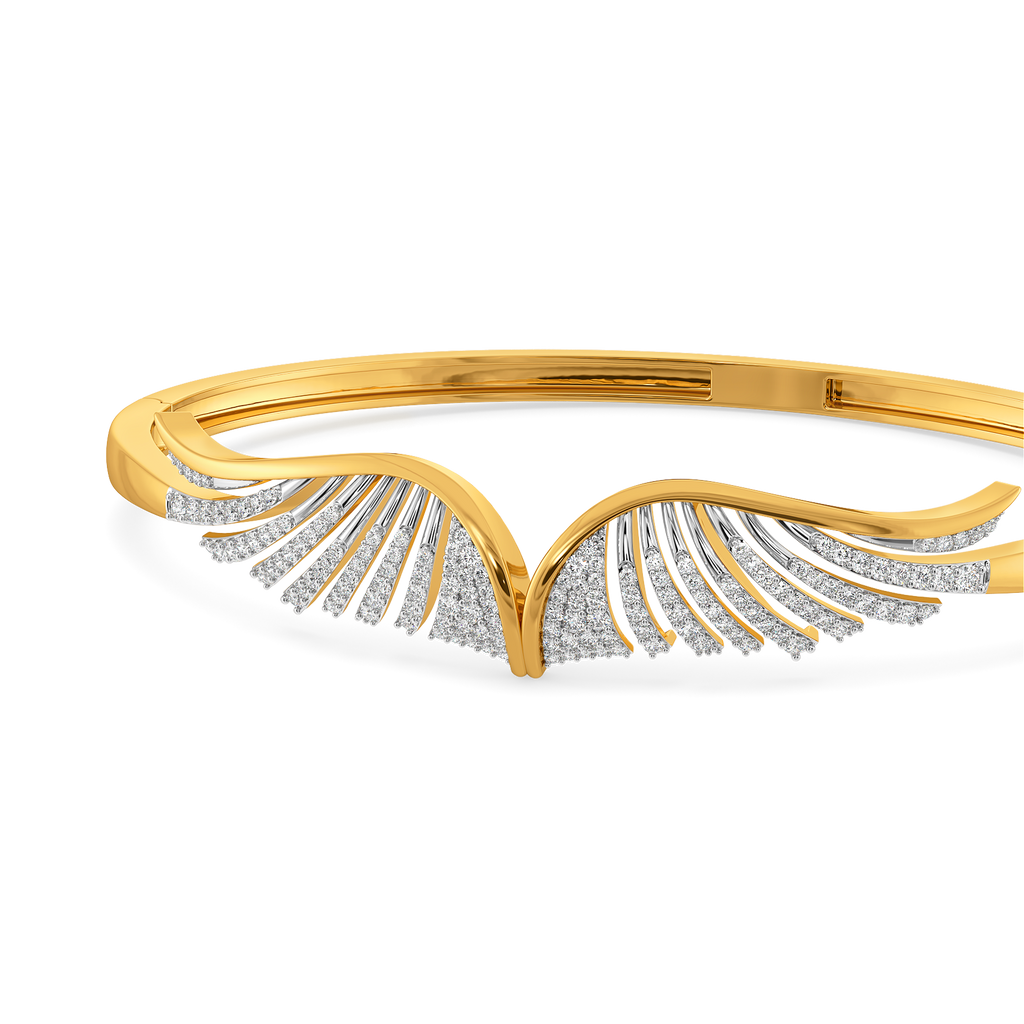 Pleats Reimagined Diamond Bangles