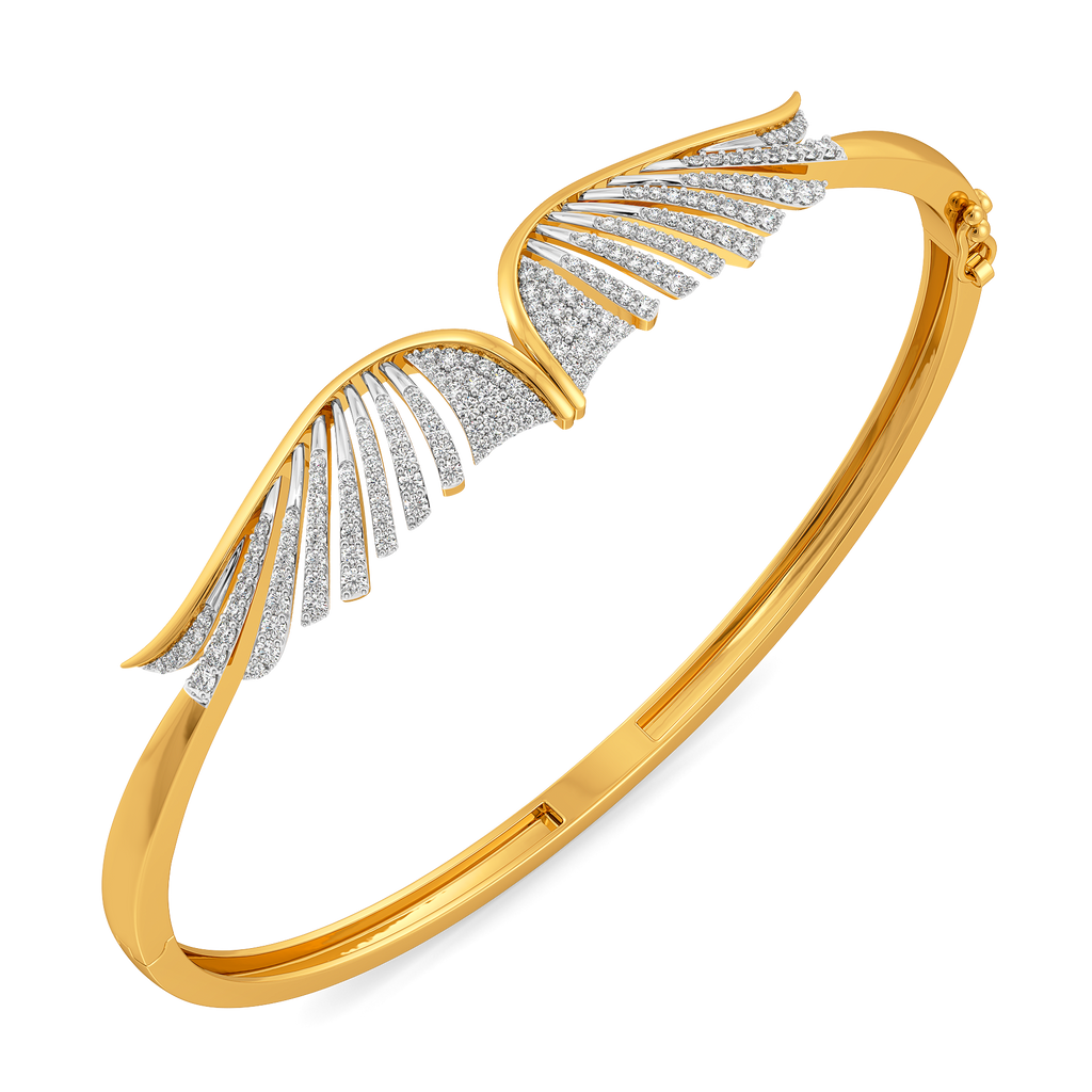 Pleats Reimagined Diamond Bangles