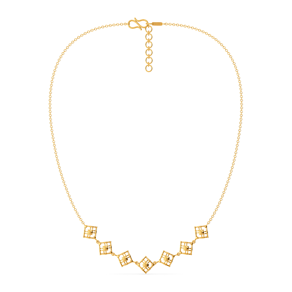 Think Plaid  Gold Necklaces