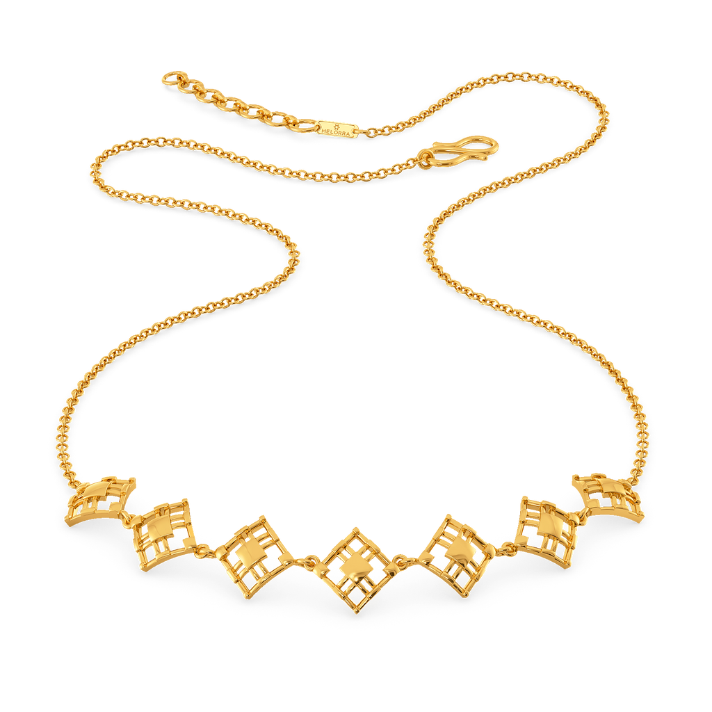 Think Plaid  Gold Necklaces