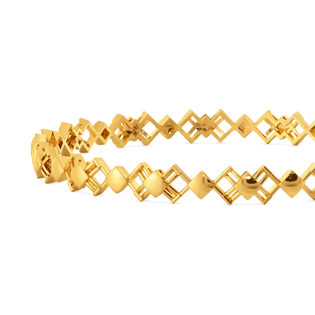 Think Plaid  Gold Bangles
