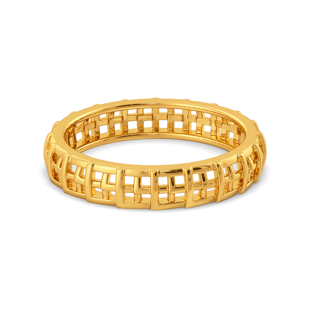 Trend in Plaid Gold Rings