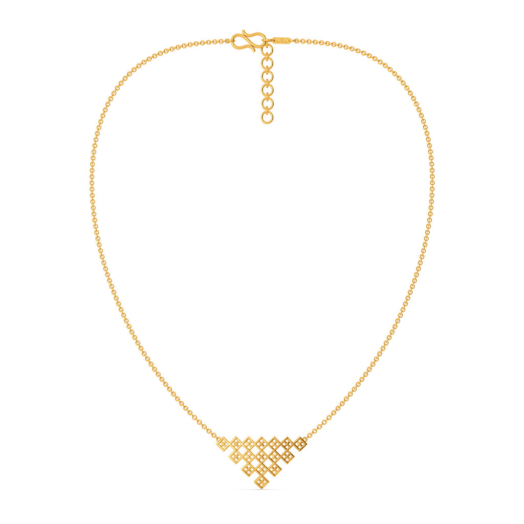 Trend in Plaid Gold Necklaces