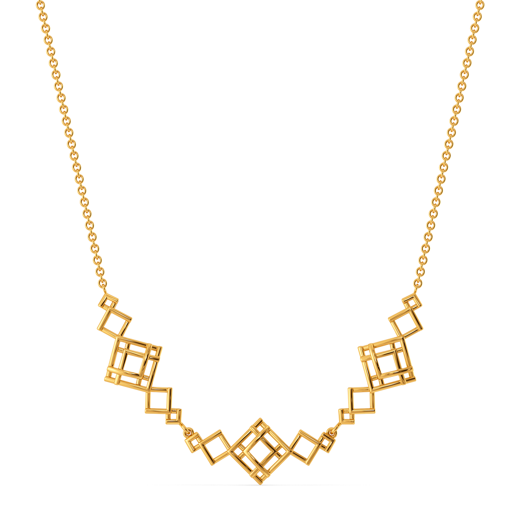Checked In Gold Necklaces