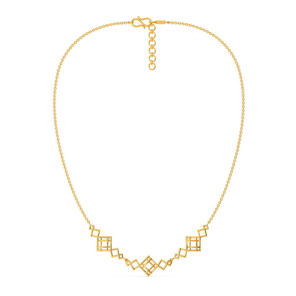 Checked In Gold Necklaces