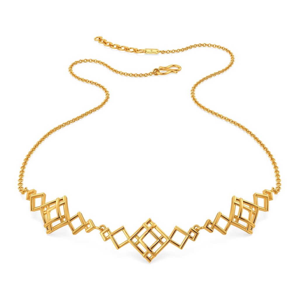 Checked In Gold Necklaces