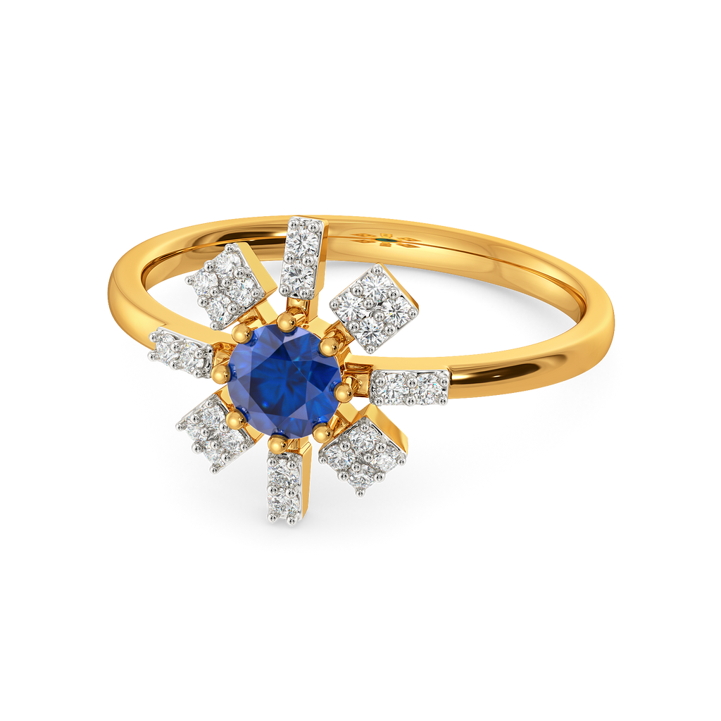 Straight to Blue Diamond Rings