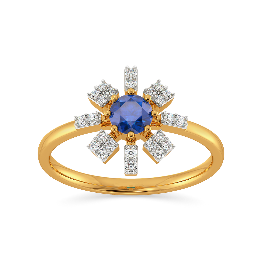 Straight to Blue Diamond Rings