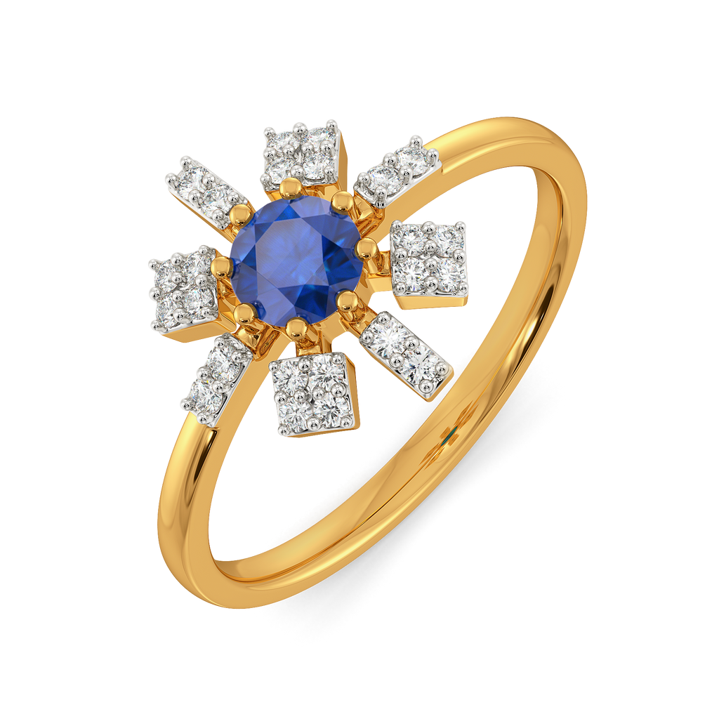 Straight to Blue Diamond Rings