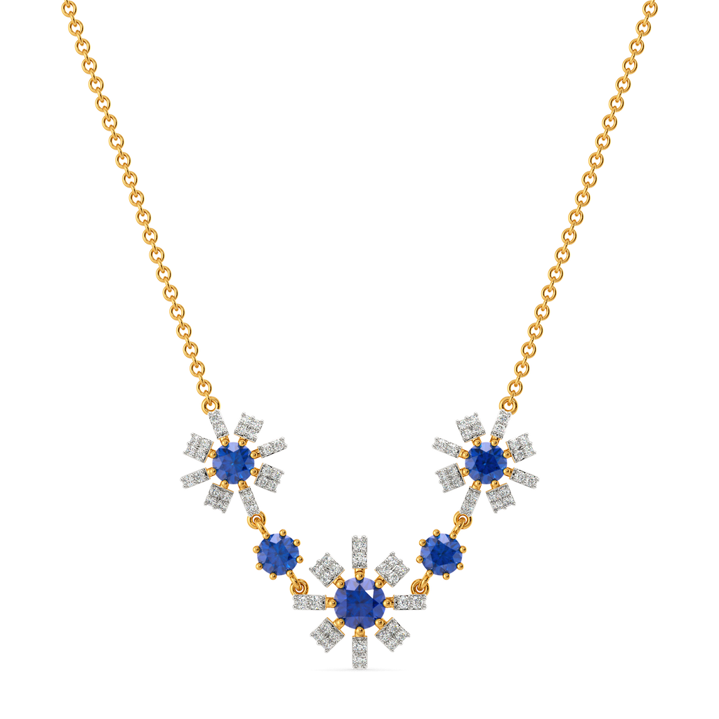 Straight to Blue Diamond Necklaces