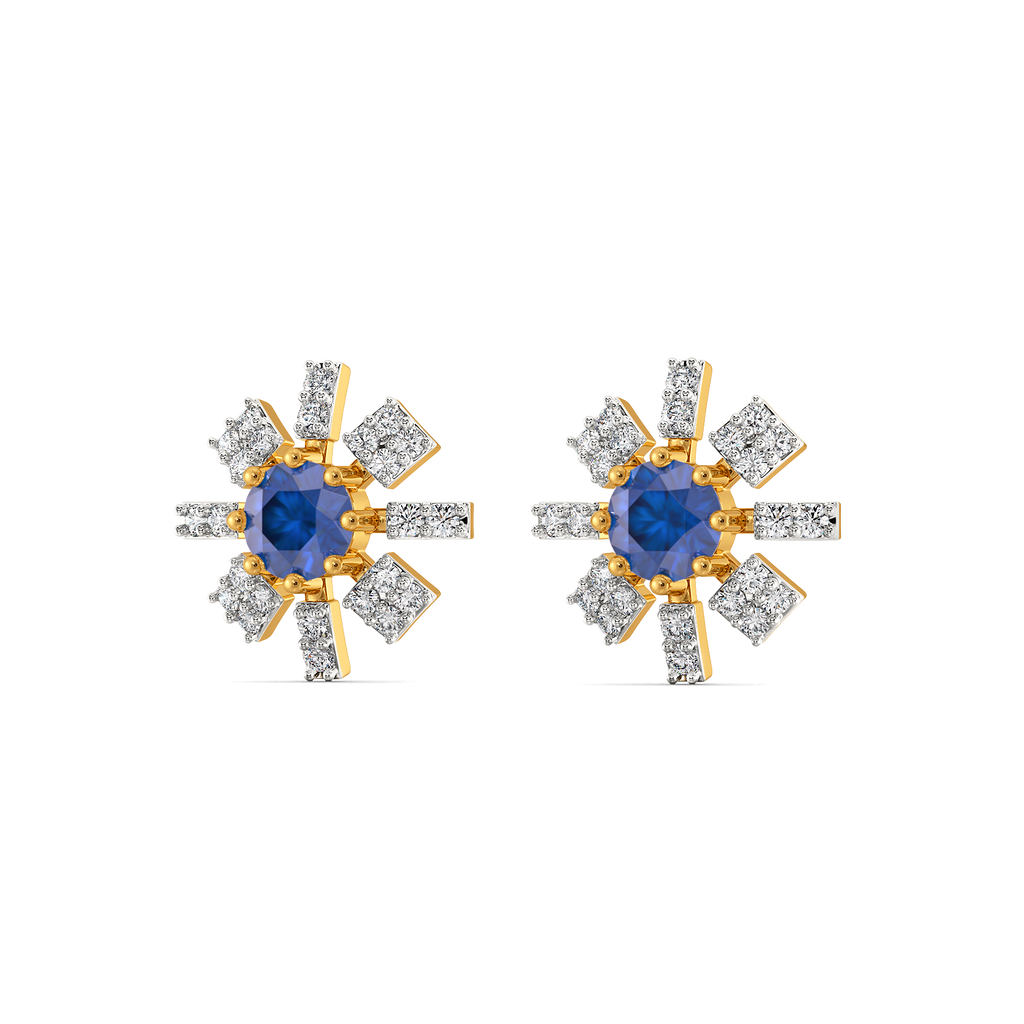 Straight to Blue Diamond Earrings