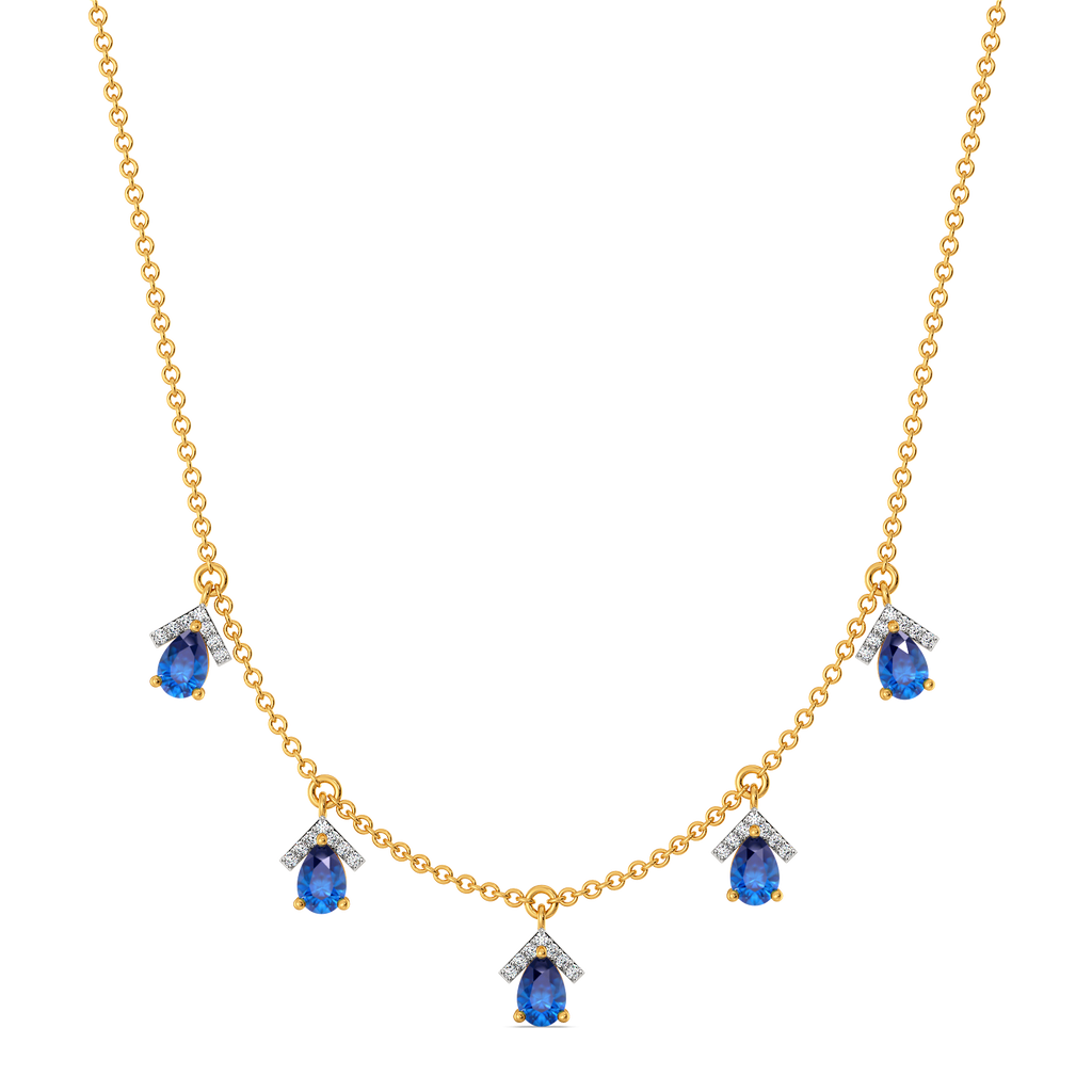 Crowned in Blue Diamond Necklaces